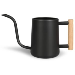 Stainless Steel Watering Can 35 Oz Long Spout Black