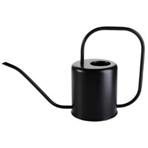 Fasmov 51 Oz Stainless Steel Watering Can With Long Spout Black