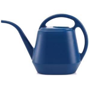 Fasmov 1 Gallon Plastic Watering Can Blue Long Spout