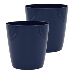 HC Companies Aria 6in Self Watering Round Pot Sapphire Blue Pack 2