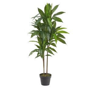 Nearly Natural 48in Dracaena Artificial Plant Green Real Touch Leaves